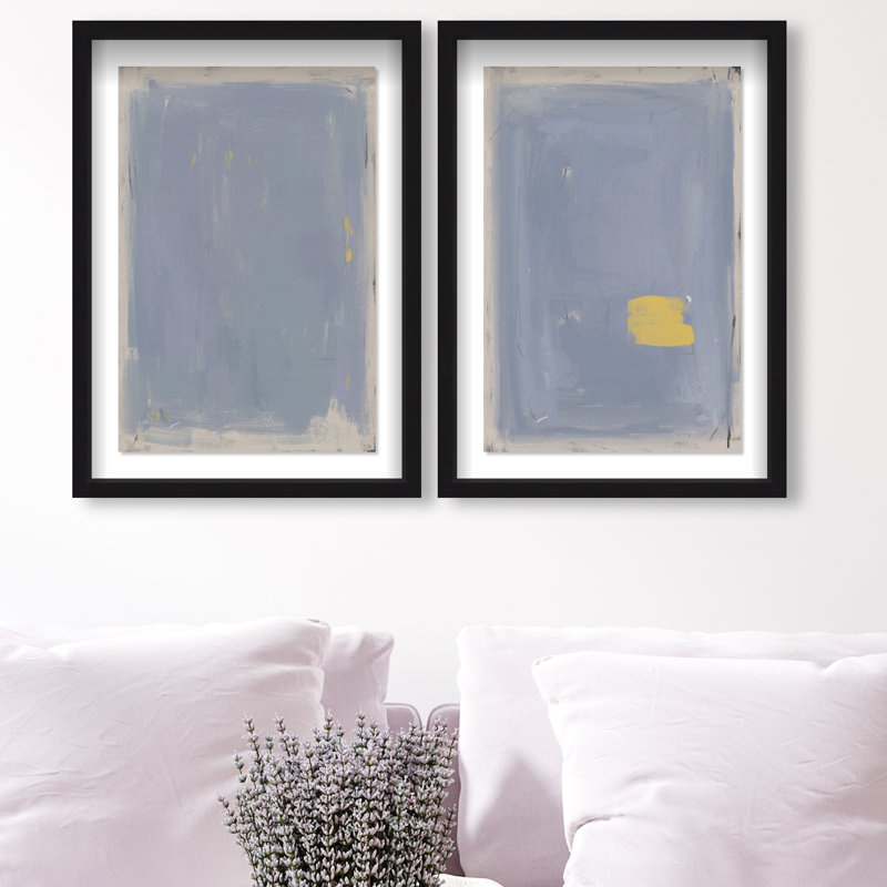 Painted Morning Set by Oliver Gal, 25.5" H x 17.5" W, Black Shadowbox