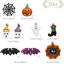  Décorations d'Halloween d'intérieur pour mini arbre, ensemble de 20 boules suspendues incassables et variées avec chauve-souris araignée fantôme citrouille-lanterne pour les fêtes