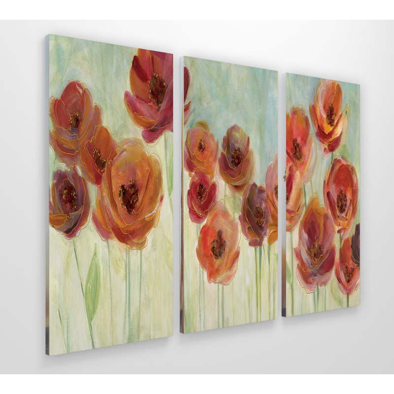 « pâturage pops », reproduction de peinture à l’acrylique à multiples images sur toile tendue de galerie, H 24 po x l 36 po