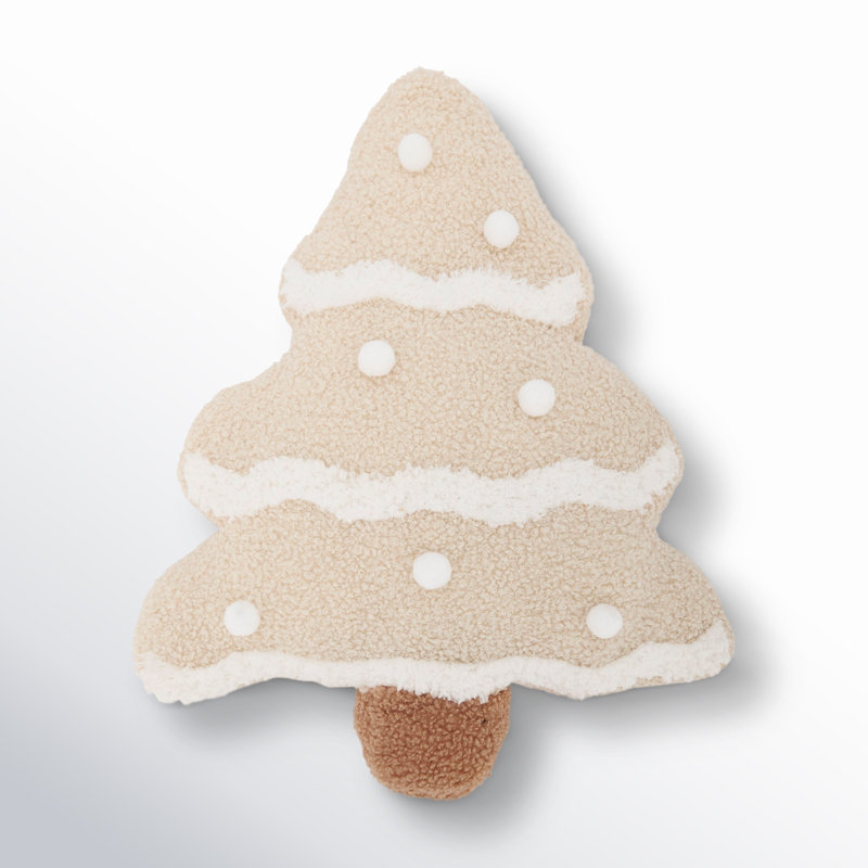 Festive Fir Christmas Tree Poly Filled Throw Pillow
