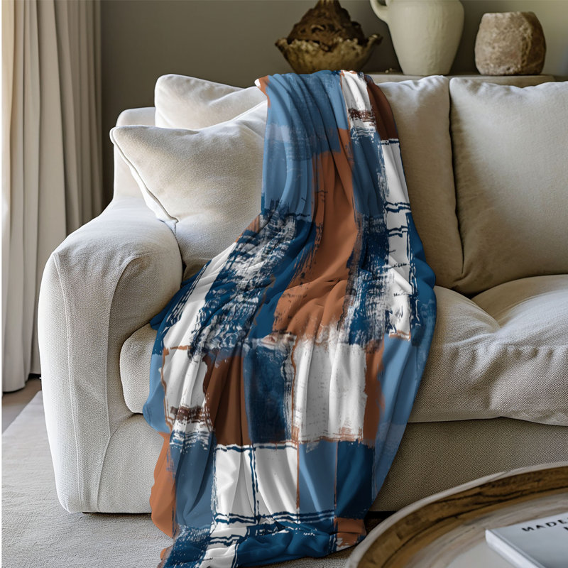 Plaid brun - couverture de qualité supérieure 1 pièce, Grand lit