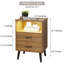 Demyra 45cm W Manufactured Wood Bedside Table-687846413