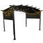 Pergola extérieure de 3,65 m x 2,75 m avec structure en acier - Abri solaire rétractable pour jardins et cours arrière - Construction de gazebo 3,65 m x 2,75 m, auvent pour profiter pleinement de votre jardin