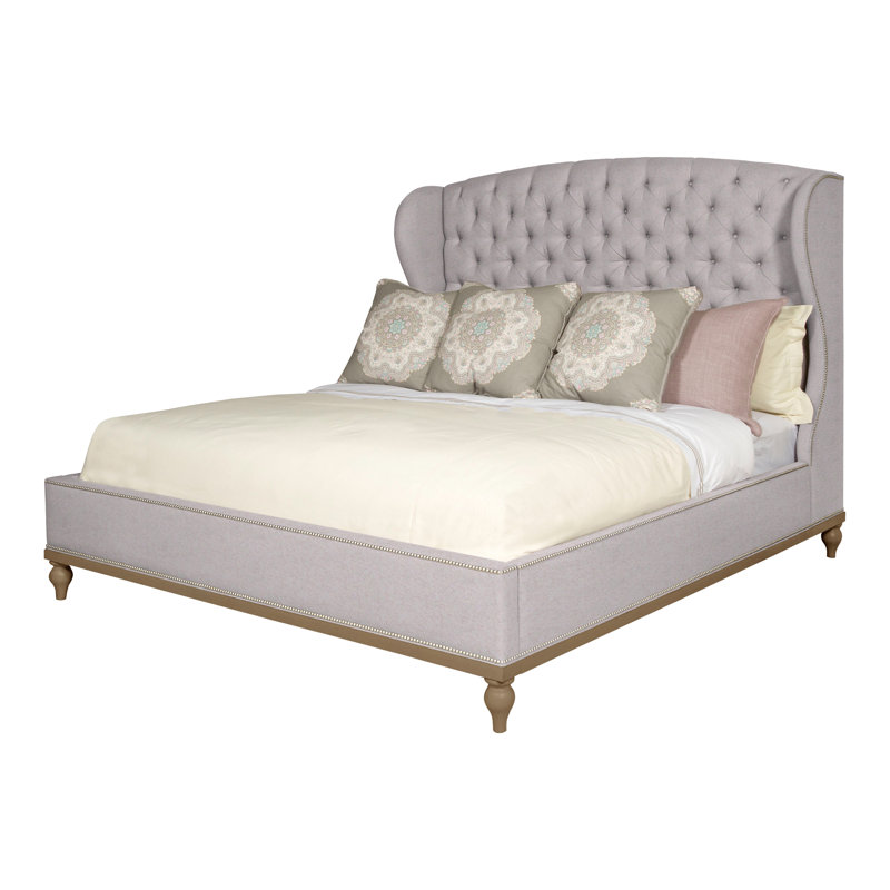 Emma Queen Upholstered Panel Bed, Navajo, Yes, Nadia Linen