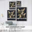 Reproduction encadrée FLORAL Series CLV III - bois massif-364419558
