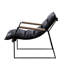 Chaise rembourrée en cuir avec base de traîneau stable - Couleur pour finition de salon