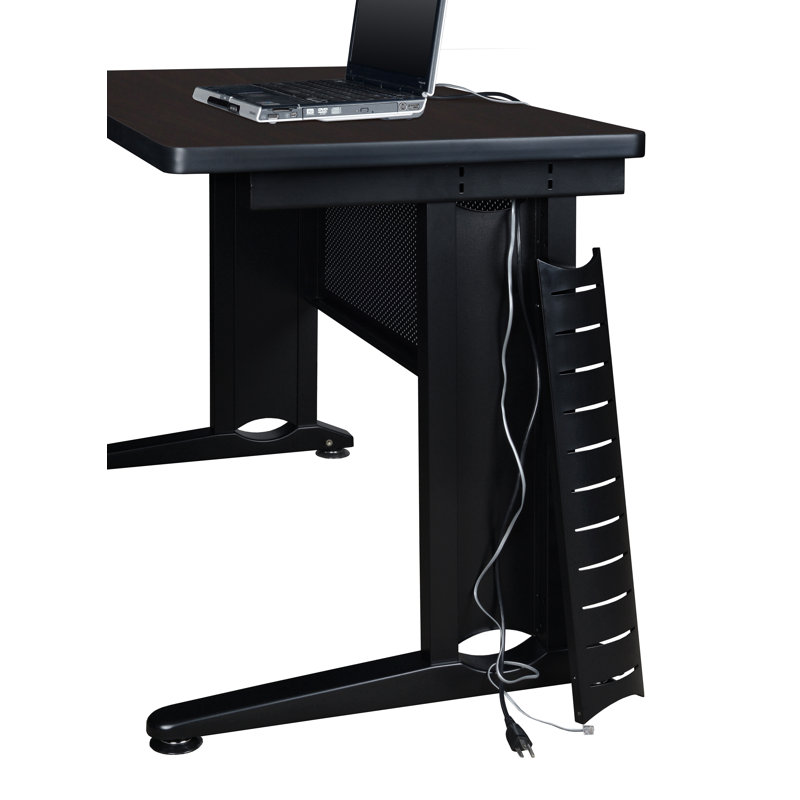 Bureau pour enseignant Nevjana Fusion avec tiroir à caisson simple, Cerisier, H 29 po x l 27 po x P 24 po