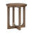 Bly Side End Table, Round Top, X Base, Transitional Light Brown 20 Inch