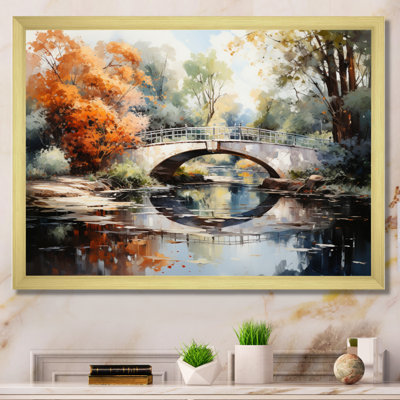 Maahika " Maahika Beige Bridge Impressionist Crossing An II "