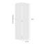 18 po X 80 po Porte pliante en vinyle blanc uni avec trousse de quincaillerie-125615695