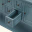 Grande console de rangement rétro Cambridge Series avec quatre petits tiroirs et une tablette inférieure pour les salons, les entrées et les cuisines-1441458331