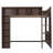 Queen Size Wooden Loft Bed with Storage Cabinets and Shelves,Brown-734271295