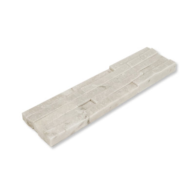 Slender Strip Corner 3in.x12in. Split Face Marble Wall Tile
