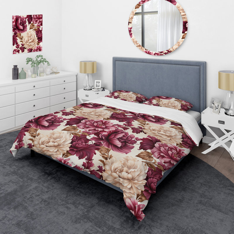 Ensemble de housse de couette Deeken Jarelys, Housse de couette simple + 1 taie décorative stan