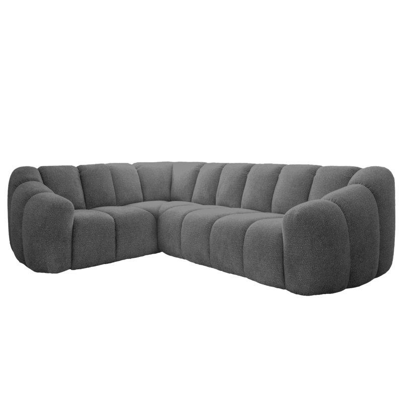 Shell Corner Sofa , Left Hand Facing, Dark Grey