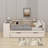 Twin Size Platform Bed With Shelves, Drawers, Charging Station And Upholstered Headboard-1213619046-1213619047