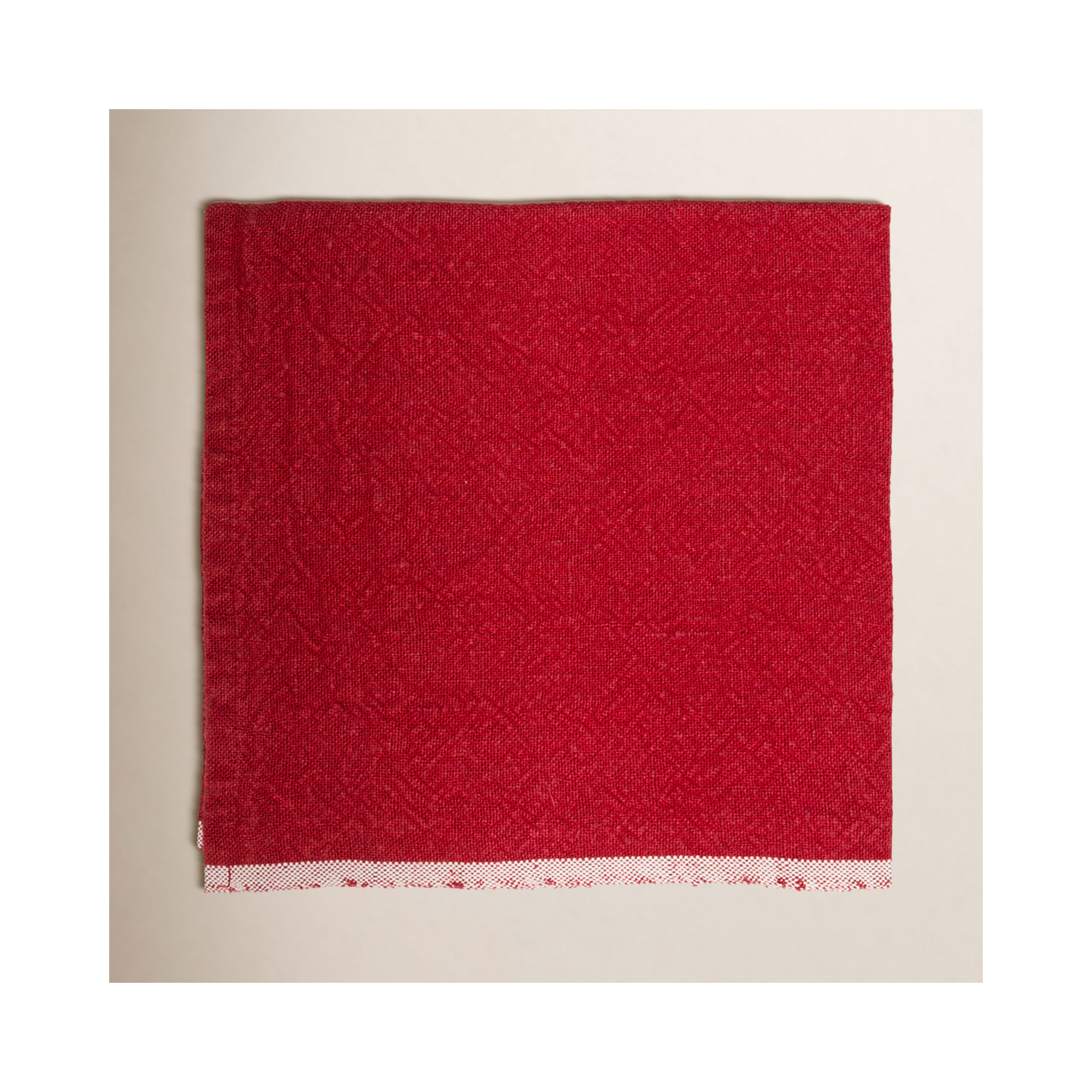 Soren Steel 20" Linen Napkin, Red