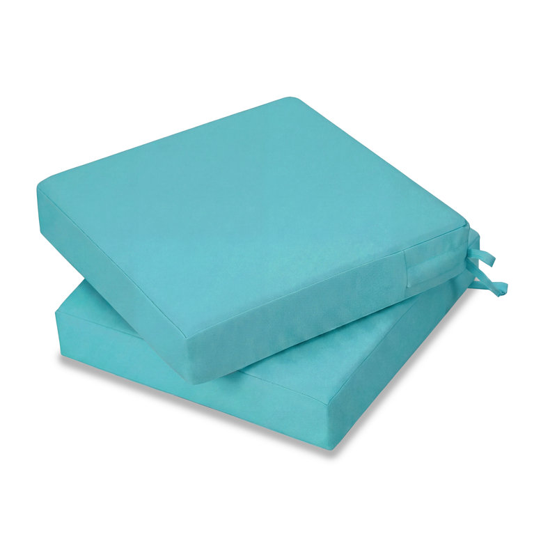 Coussin de siège d'extérieur imperméable pour mobilier de patio, 20 x 20, ensemble de 2, 3", L 20 po x P 20 po