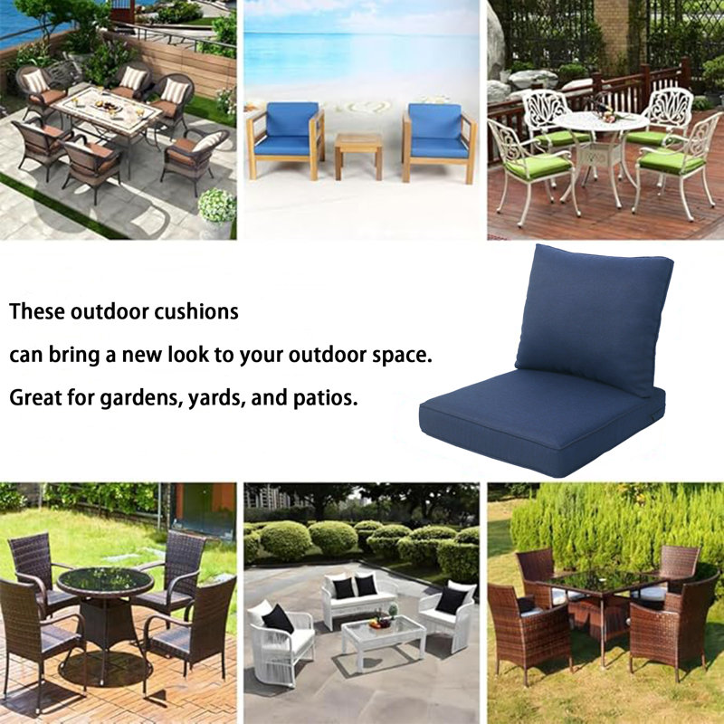Deep Seat Chair Cushion Set - Midnight, Midnight