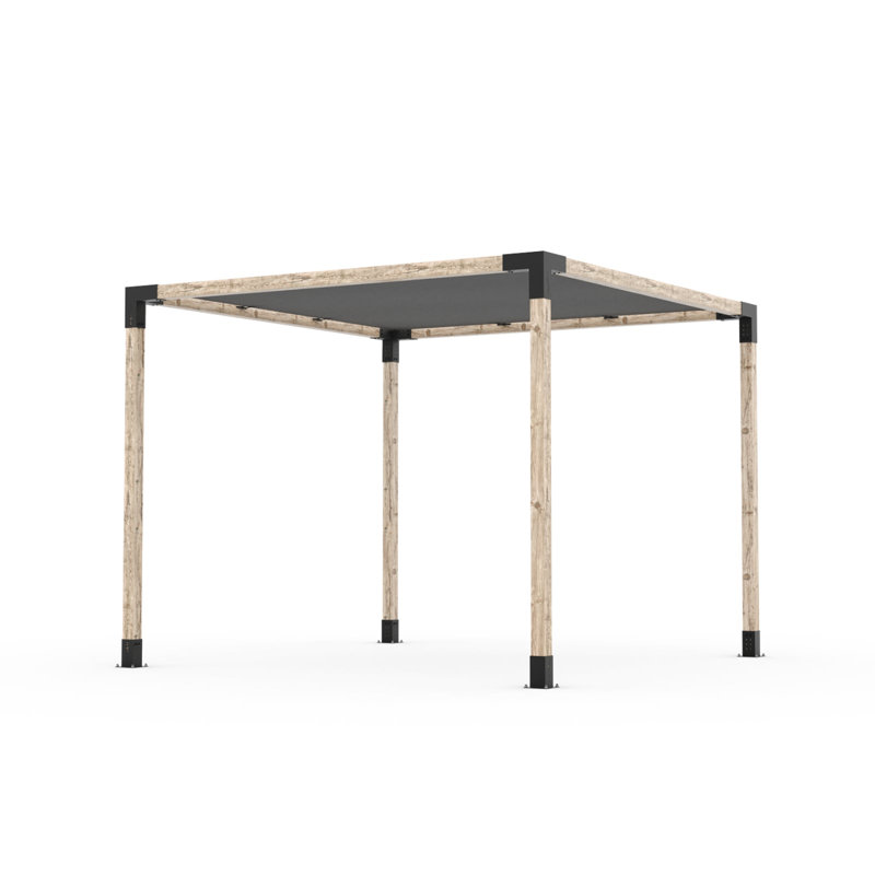 Ensemble de pergola 10 pi x 10 pi Toja avec voile d'ombrage Toja, l 10 pi x P 10 pi