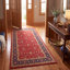 Tapis traditionnel Alder à motif floral intégral, couleur marine, orange, or, vert, crème, ivoire, lavable à la machine, antidérapant, à poils courts, adapté à l'intérieur et à l'extérieur, pour salon, chambre, salle à manger, entrée, couloir, bureau.-96487763
