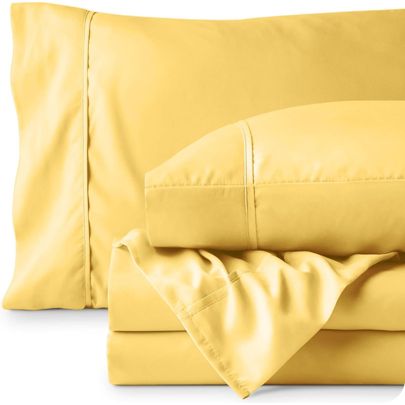 Queen Sheet Set - Luxury 1800 Soft Microfiber Queen Bed Sheets - Double Brushed - Deep Pockets - Easy Fit - 4 Piece Set - Bedding Sheets & Pillowcases