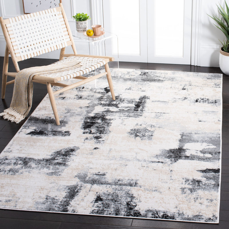 Lagoon Performance Abstract Rug, Rectangle 5'5" x 7'7"
