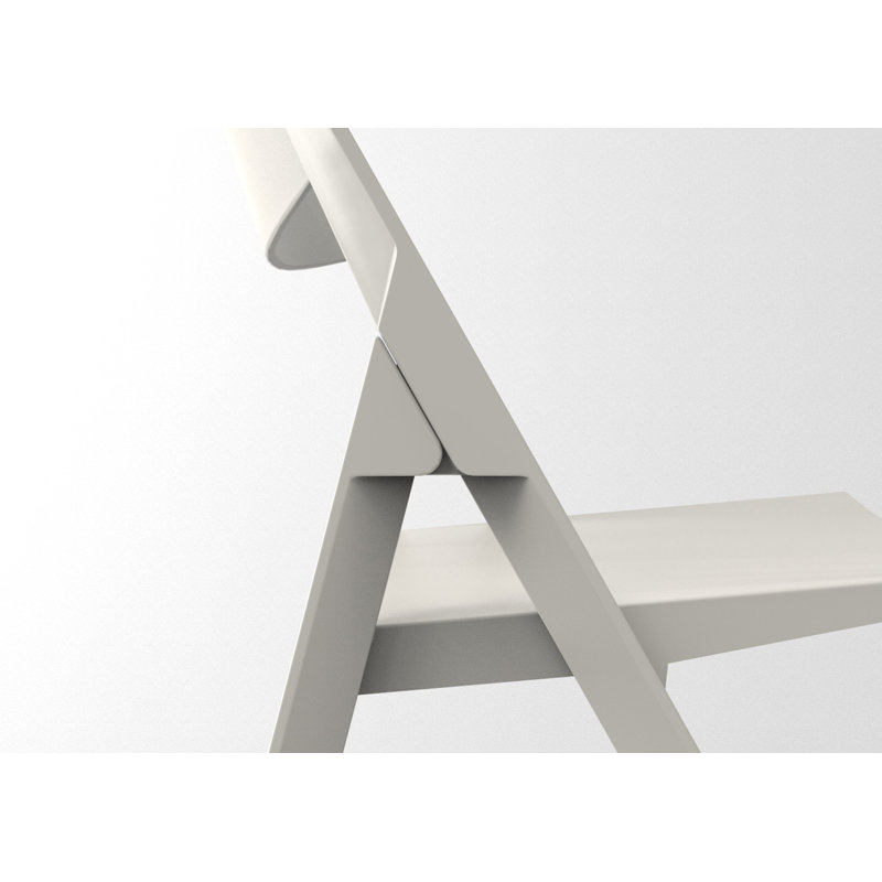 Quartz Plastic/Resin Folding Chair, Ecru