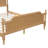 Traditional Style Rattan King Size Bed Frame,No Box Spring Needed,Antique Walnut-1372140701-1372140703