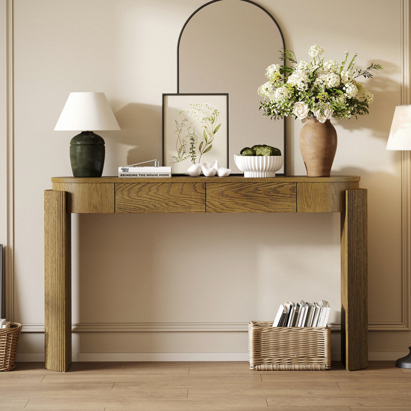 Simona 55.1'' Console Table, Light Brown