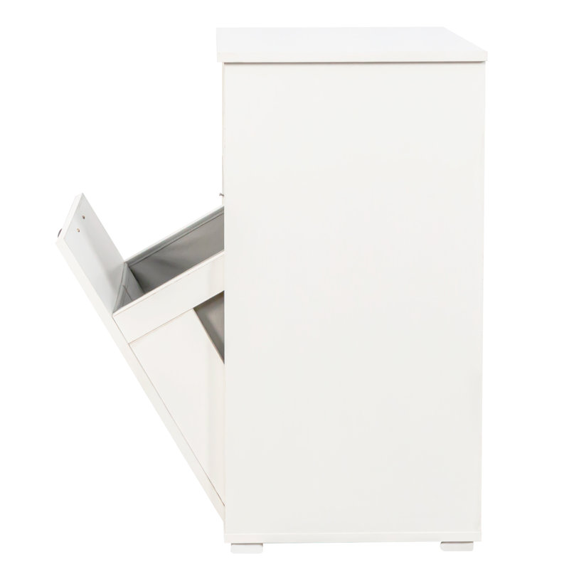Armoire à linge Haven avec 1 sac doublure amovible pour panier à linge et panier