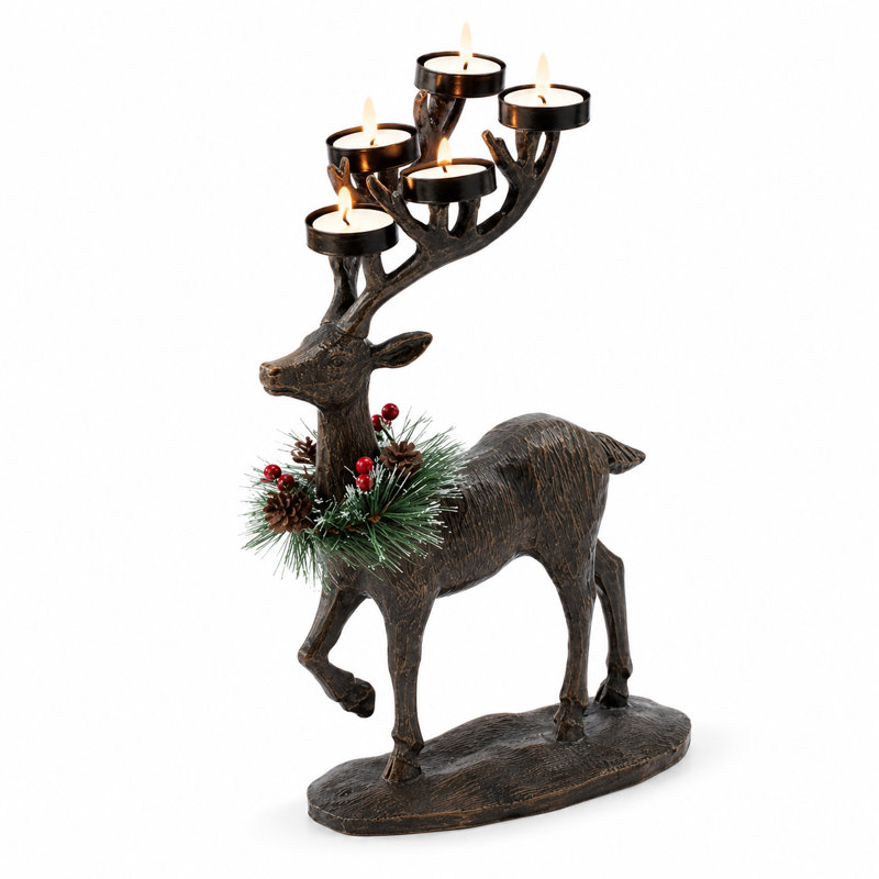 Ensemble de 2 porte-bougies debout Woodland