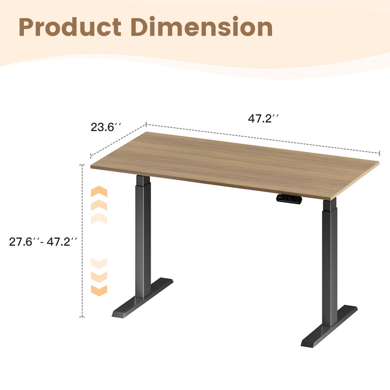 Bureau électrique à hauteur ajustable