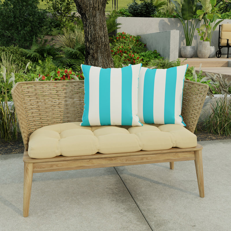 Sunbrella Outdoor Throw Pillow, Cabana Turquoise