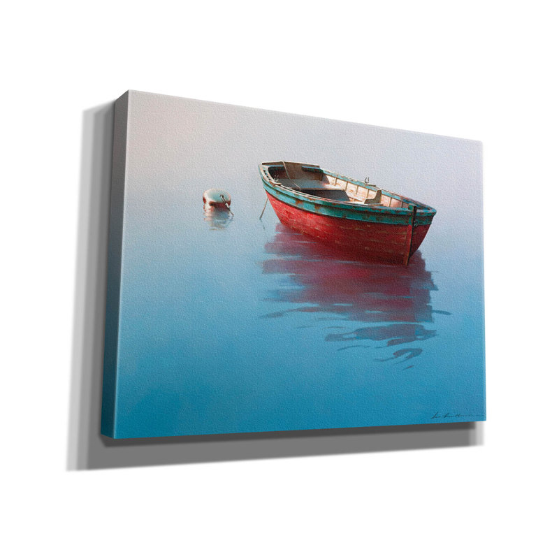 «Boat 5» par Zhen-Huan Lu, art mural sur toile, H 12 po x l 16 po x P 0,75 po