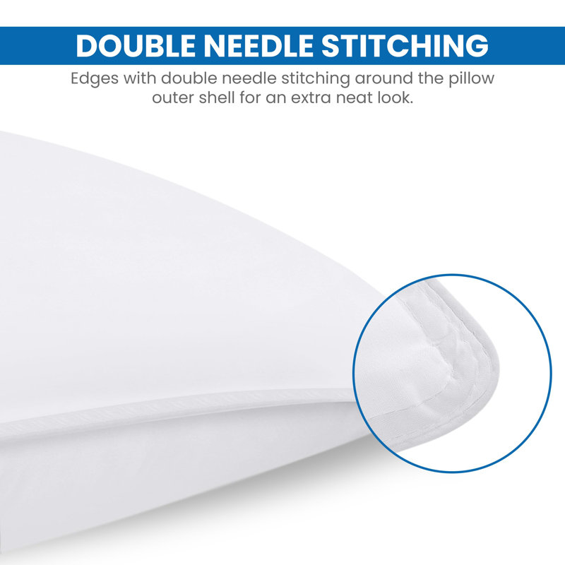 6 Pack UK Standard Hotel Quality Luxury Bed Pillows for Back, Stomach & Side Sleepers