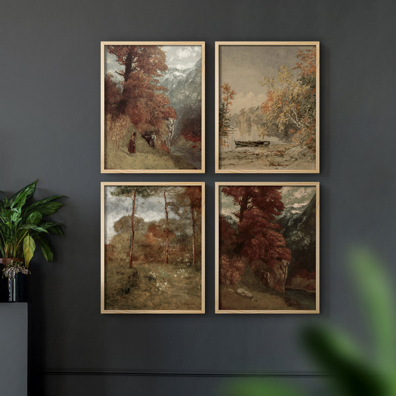 «Vintage Landscape CLXV», 4 pièces sur papier