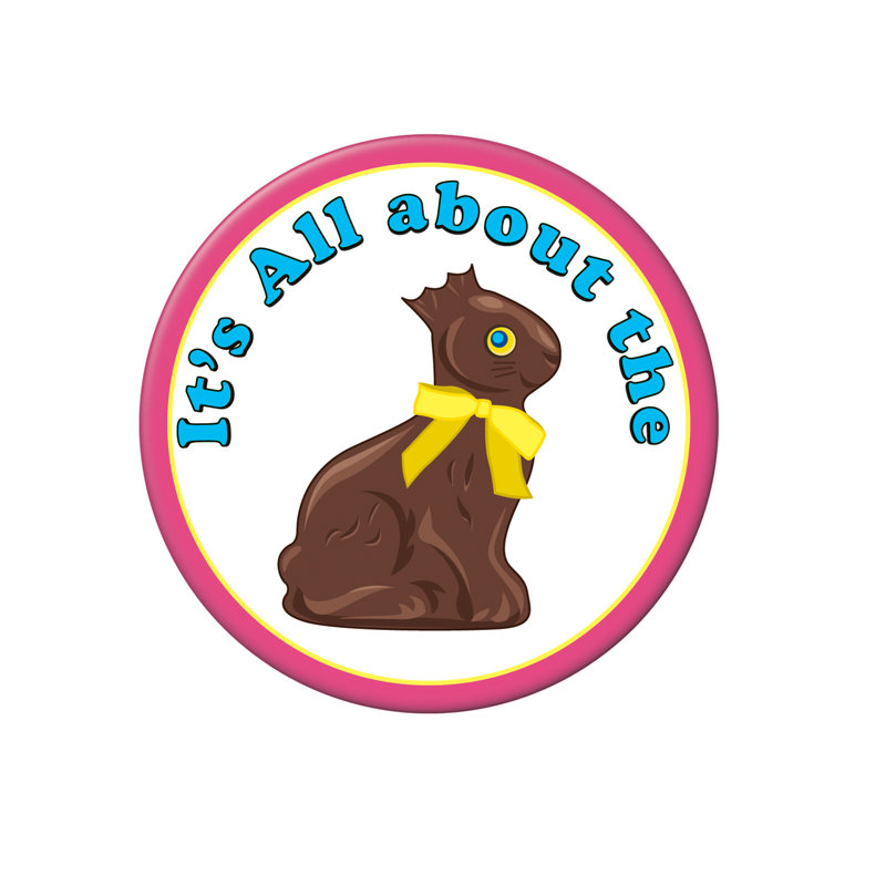 Bouton chocolat lapin - 3½ po - paquet de 12