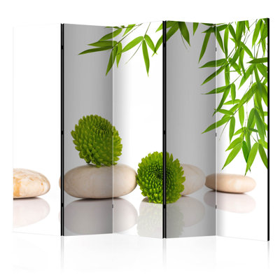 Makou 172cm H Solid Wood Folding Room Divider