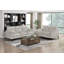 Causeuse de salon moderne avec revêtement en microfibre brun clair, rembourrage confortable et pieds en métal noir pour les maisons contemporaines-1024173799
