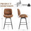 Tabouret de comptoir pivotant en similicuir-133078979
