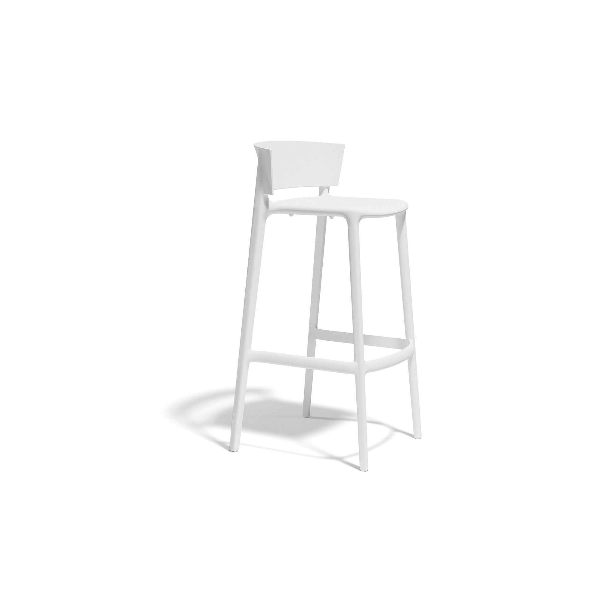 Africa Bar / Counter Stool, White, Bar Stool (30'' Seat Height)