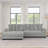 Upholstered Sleeper Sectional Sofa-129000919
