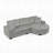 L-Shaped Modular Convertible Sofa-562308932