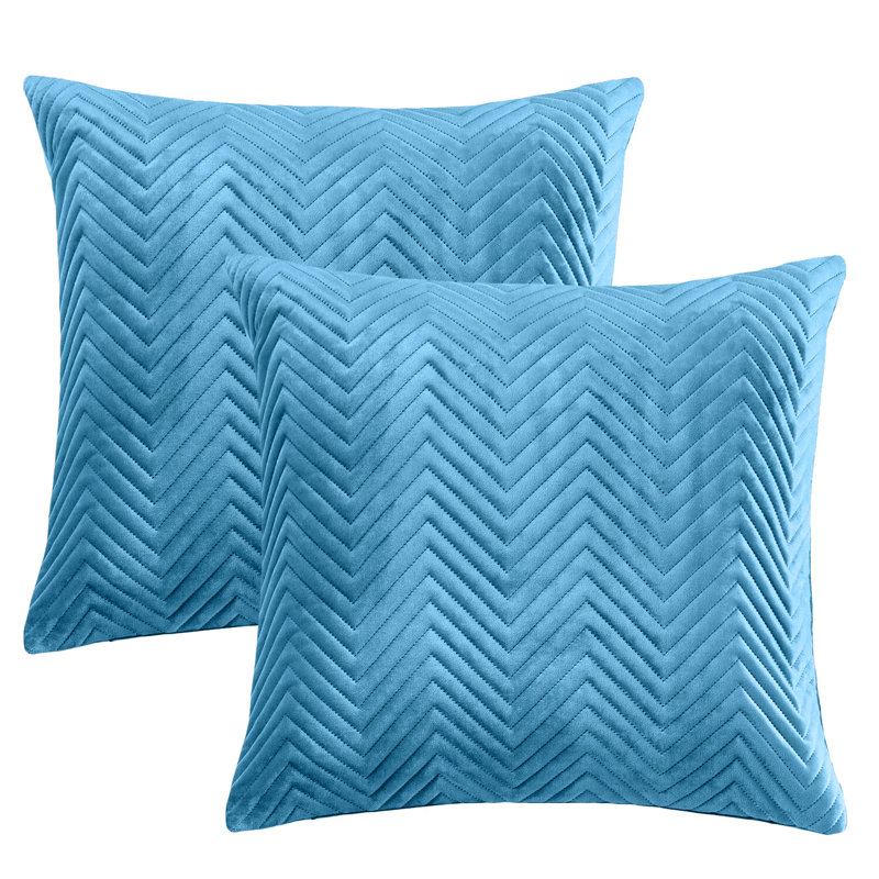 Chevron Square Throw Pillow Insert, Teal