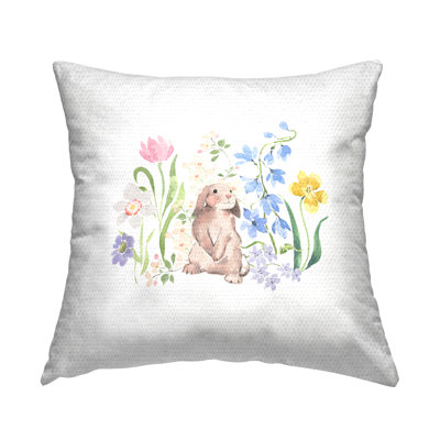 Polyester Throw Square Indoor/Outdoor Pillow Cover & Insert