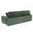 2 - Piece Upholstered Green Faux Rabbit Fur Flannel Modular Sectional Sofa with Armrests & Throw Pillows-1289461446