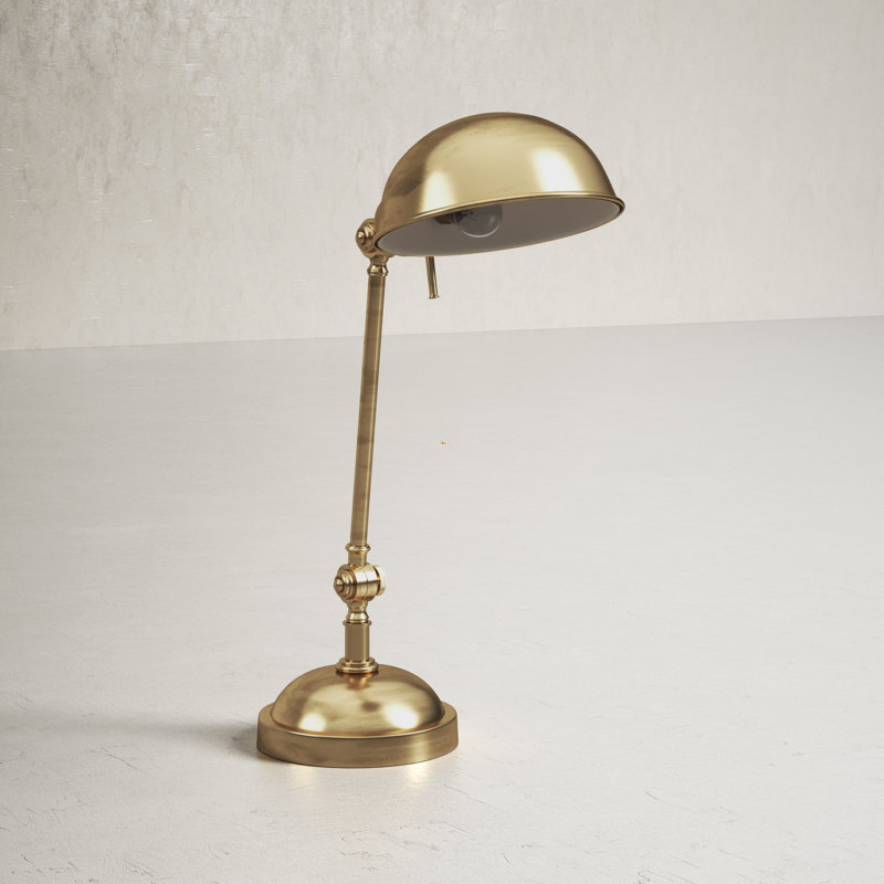 Lizzy Mike 19.5'' Desk Lamp, Vintage Brass