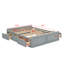 Base de lit plateforme minimaliste en bois avec tiroirs coulissants et support à lattes robuste