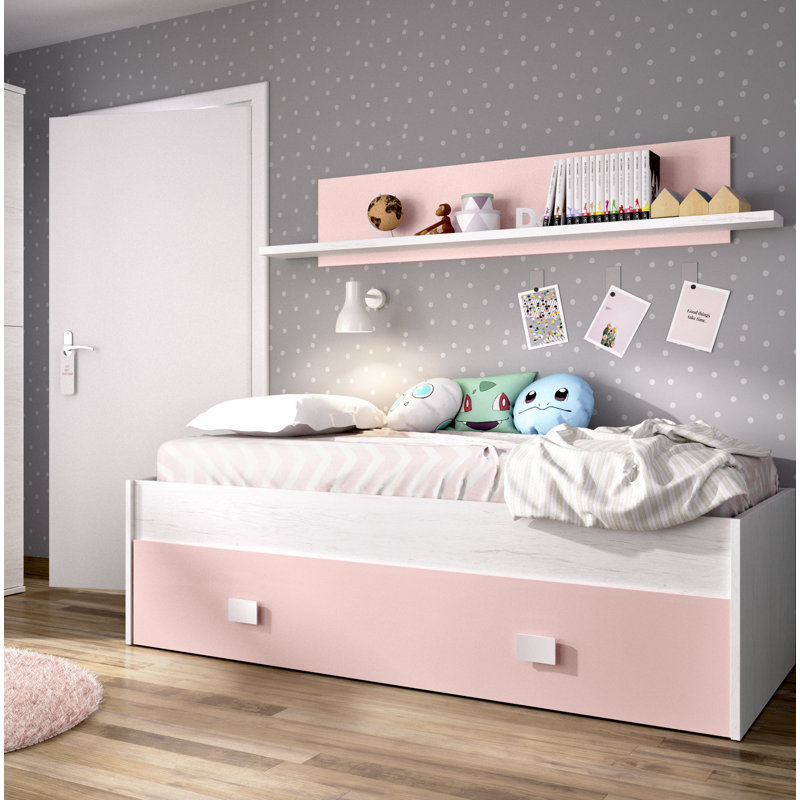 Newquay Daybed with Storage Included, Pink